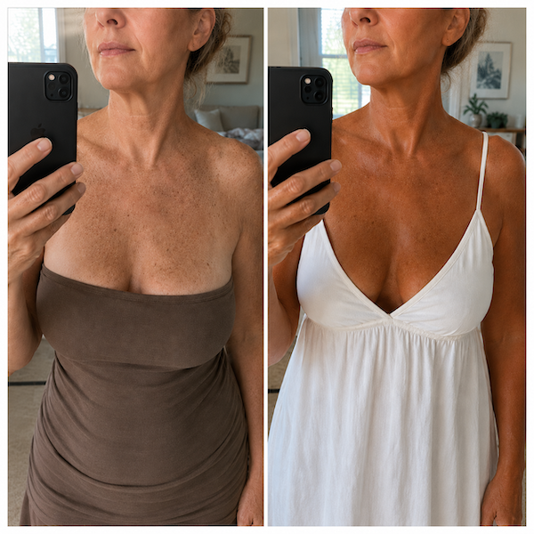 Covering dark spots
