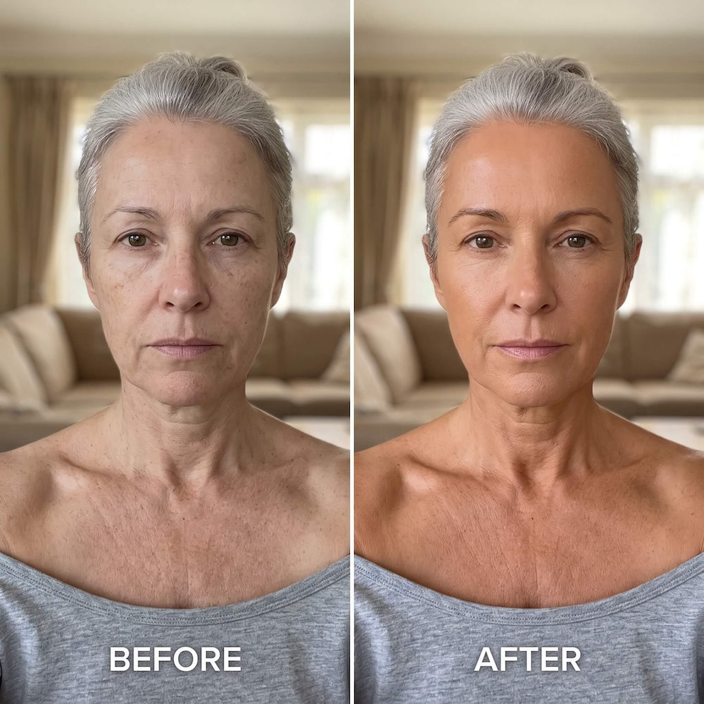 Before and after skin comparison