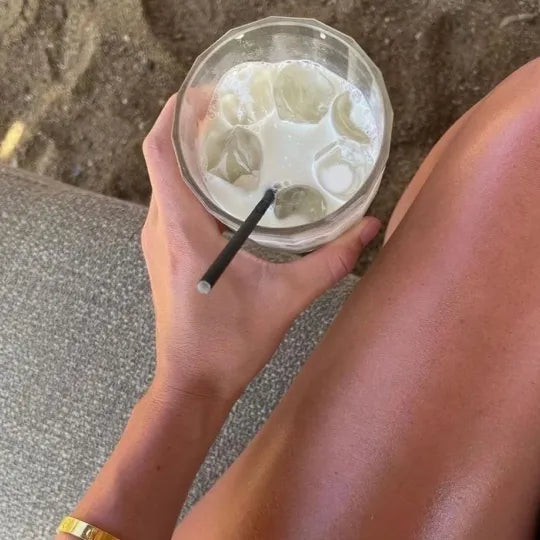 Iced drink on the beach