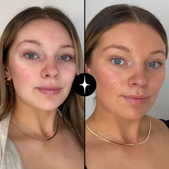 Before and after tan comparison